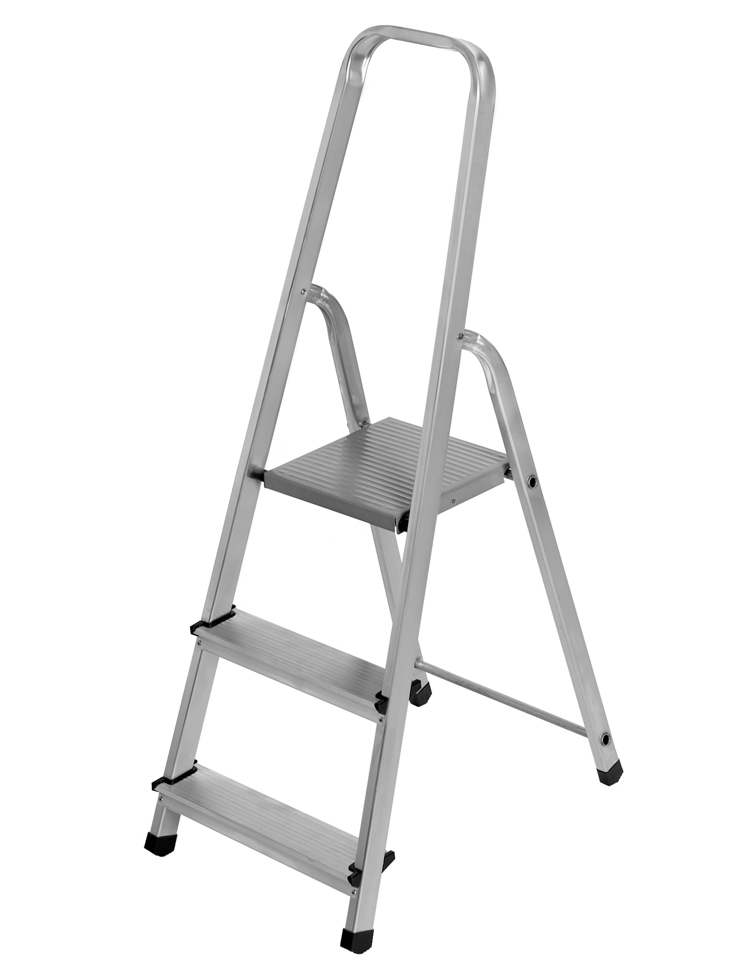 Létra Drald-3 - ezüst, fém (121/40/54cm)