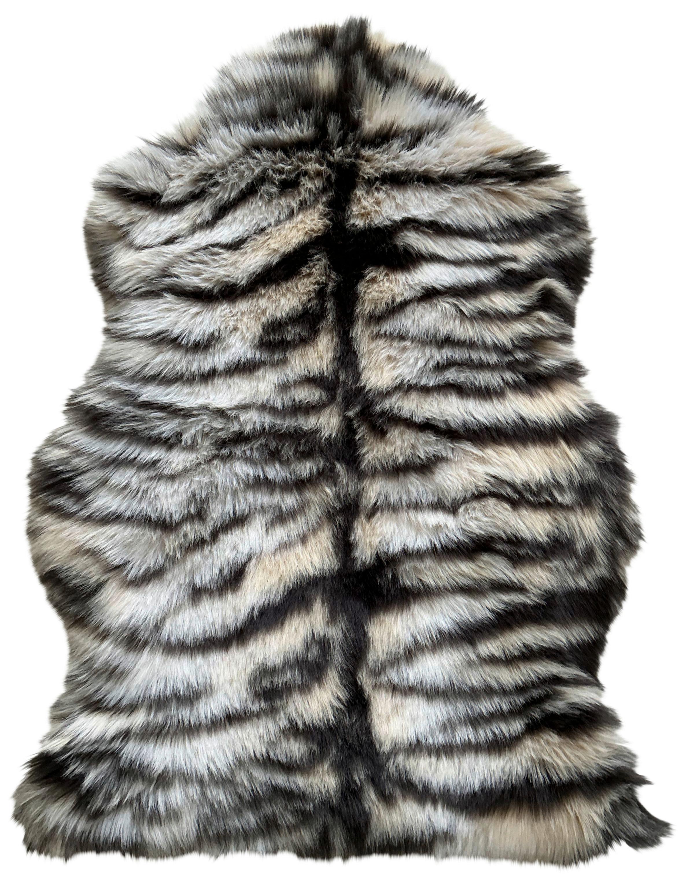 KUNSTFELL Tiger, waschbar - Beigebraun, ROMANTIK / LANDHAUS, Textil (90/60cm) - James Wood