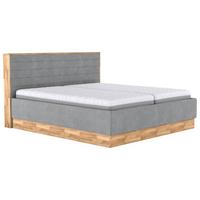 Kárpitozott Ágy Peseta 160/200cm - bükkszínű/antracit, faalapú anyag/textil (160/200cm) - MID.YOU