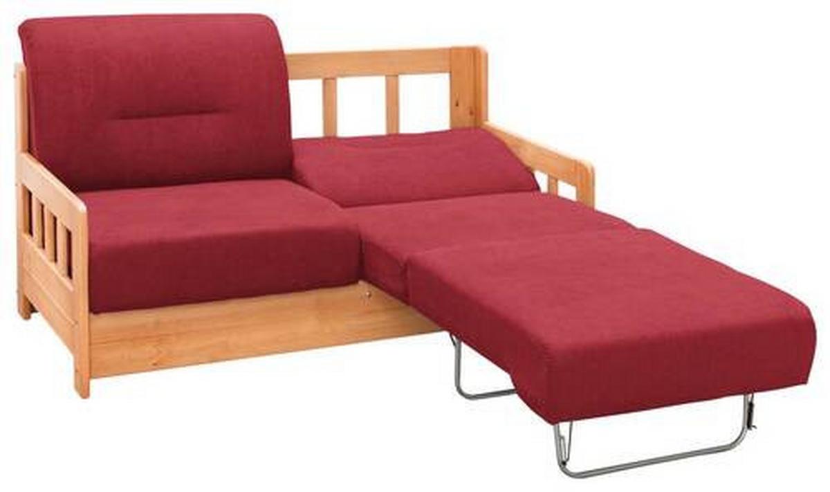 2-sitzer-sofa Mit Schlaffunktion Camino B:154 Cm - Rot/Honig, LIFESTYLE, Holz/Textil (154/88/90cm) - Livetastic