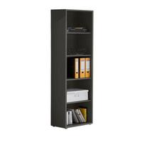 AKTENREGAL REGAL HOCH/SCHMAL - Anthrazit/Schwarz, LIFESTYLE, Holzwerkstoff (44,1/185,6/33cm) - MID.YOU