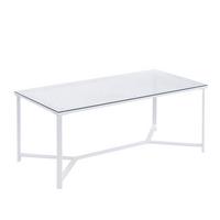 COUCHTISCH Weiß L: 100cm - Weiß, Design, Glas/Metall (100/50/42cm) - MID.YOU