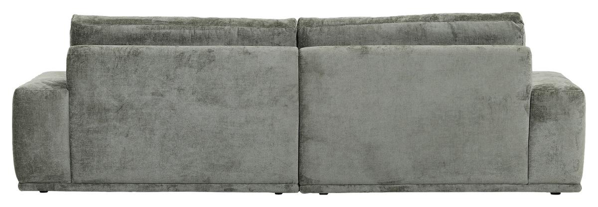Bigsofa Mezino B: 282 cm Grün Chenille - Schwarz/Grün, KONVENTIONELL, Textil (282/73/115cm) - MID.YOU
