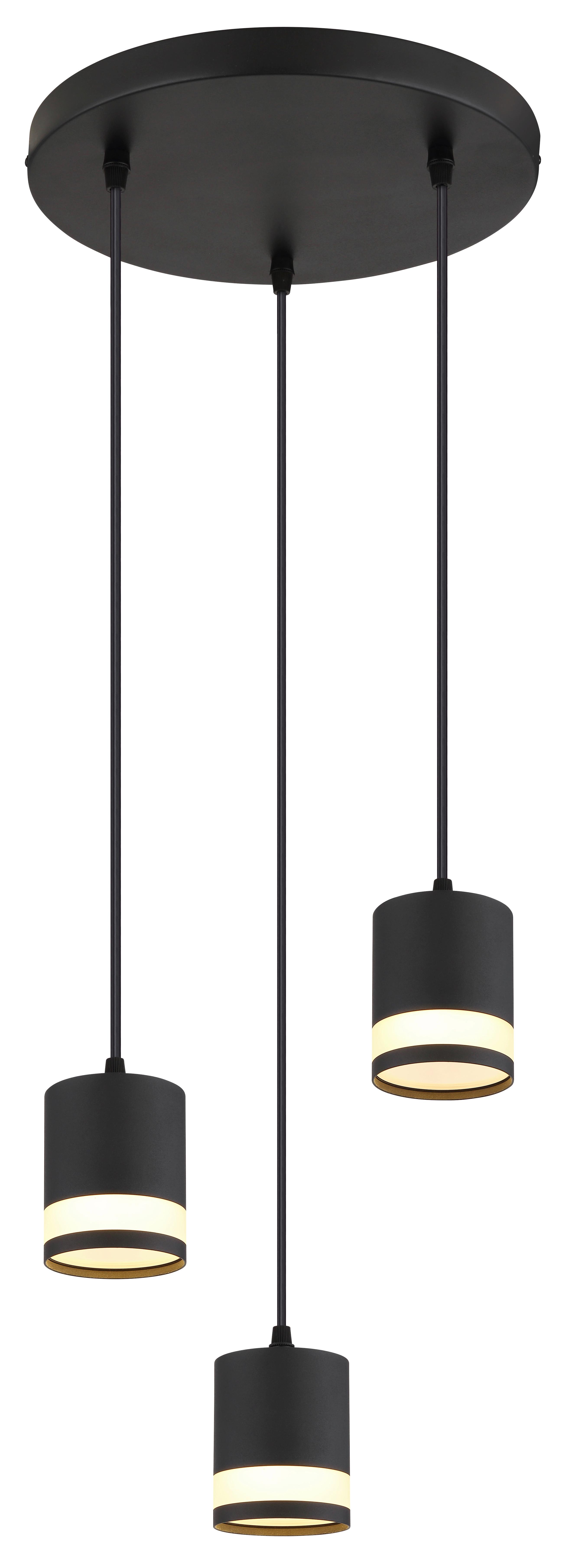 Led Függőlámpa 57852-3h Lucero - fekete/fehér, Design, műanyag/fém (30/110cm) - Globo