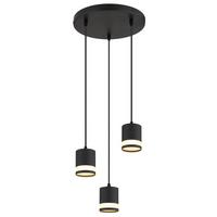 Led Függőlámpa 57852-3h Lucero - fekete/fehér, Design, műanyag/fém (30/110cm) - Globo