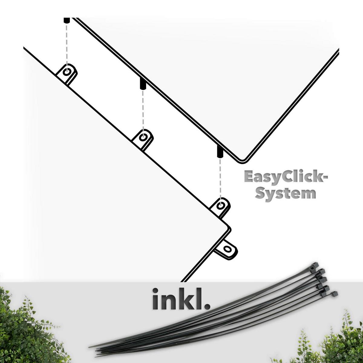 Wandverkleidung Kunspflanze - Dunkelgrün/Jadegrün, Trend, Kunststoff (50/50cm) - FloorDirekt