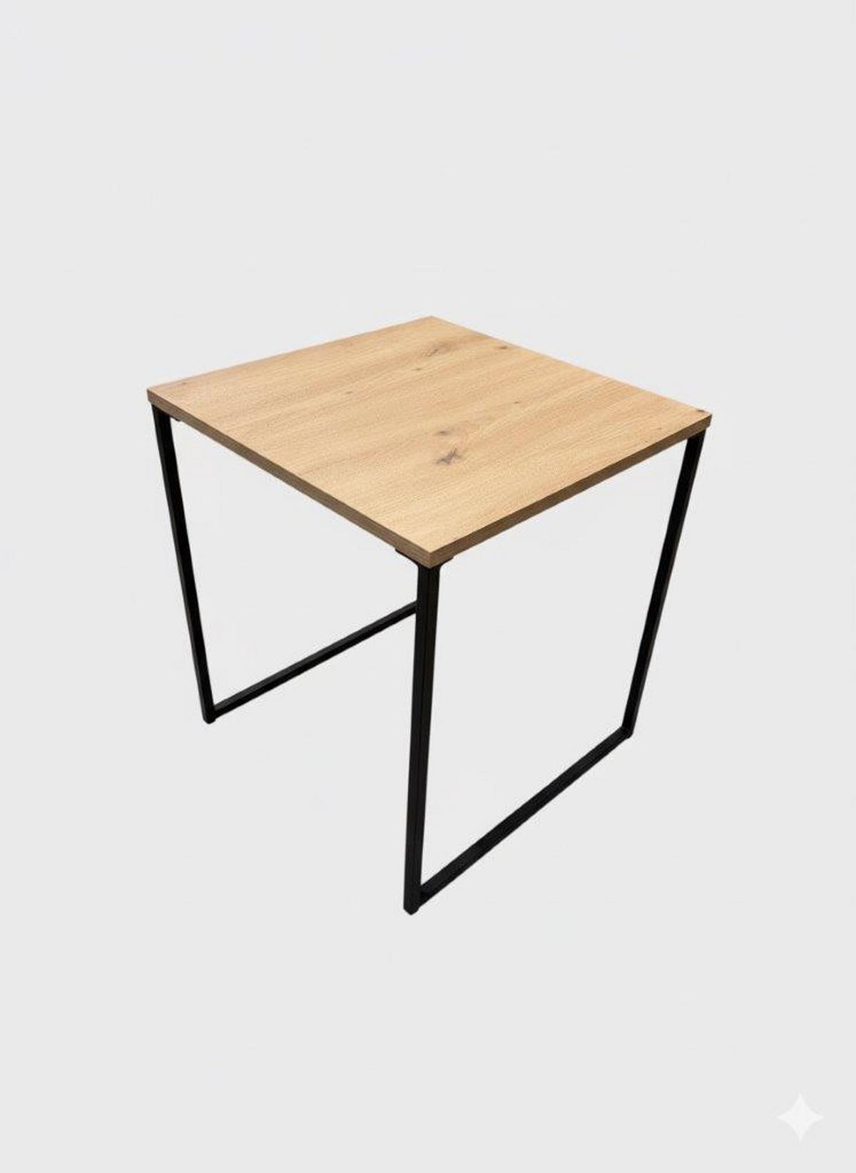 Dohányzóasztal Arkadia - fekete/Artisan tölgy, Modern, faalapú anyag/fém (45/50/45cm)