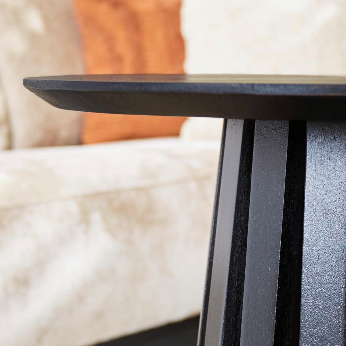 Couchtisch Leon Braun/schwarz, 40 Cm - Schwarz/Braun, MODERN, Holz/Metall (40/40/58cm) - MID.YOU