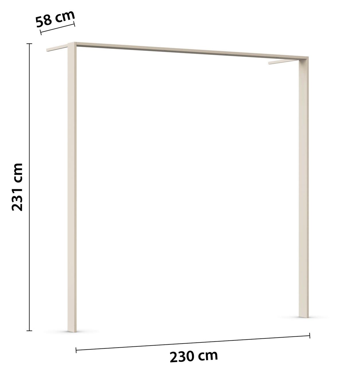 Pasparta Briona dekor šampanská - šampanská, Konventionell, kompozitné drevo (230cm) - Premium Living