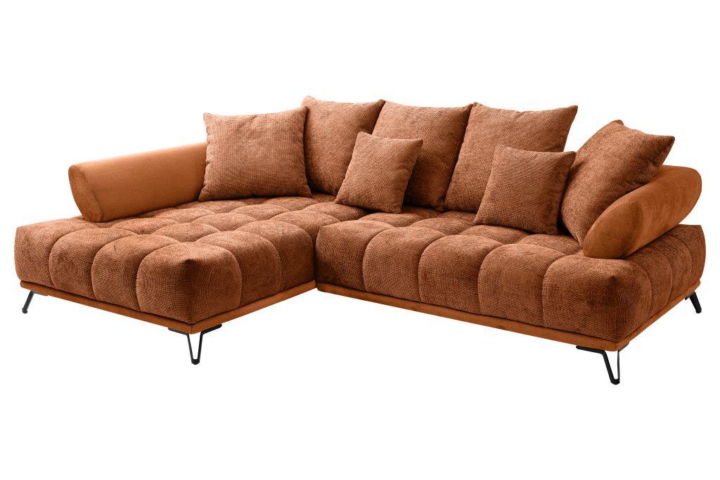 LARGO, levá, měděná, potřeba šířky dveří 90 cm - měděné barvy/černá, Moderní, kov/textil (184/262cm)