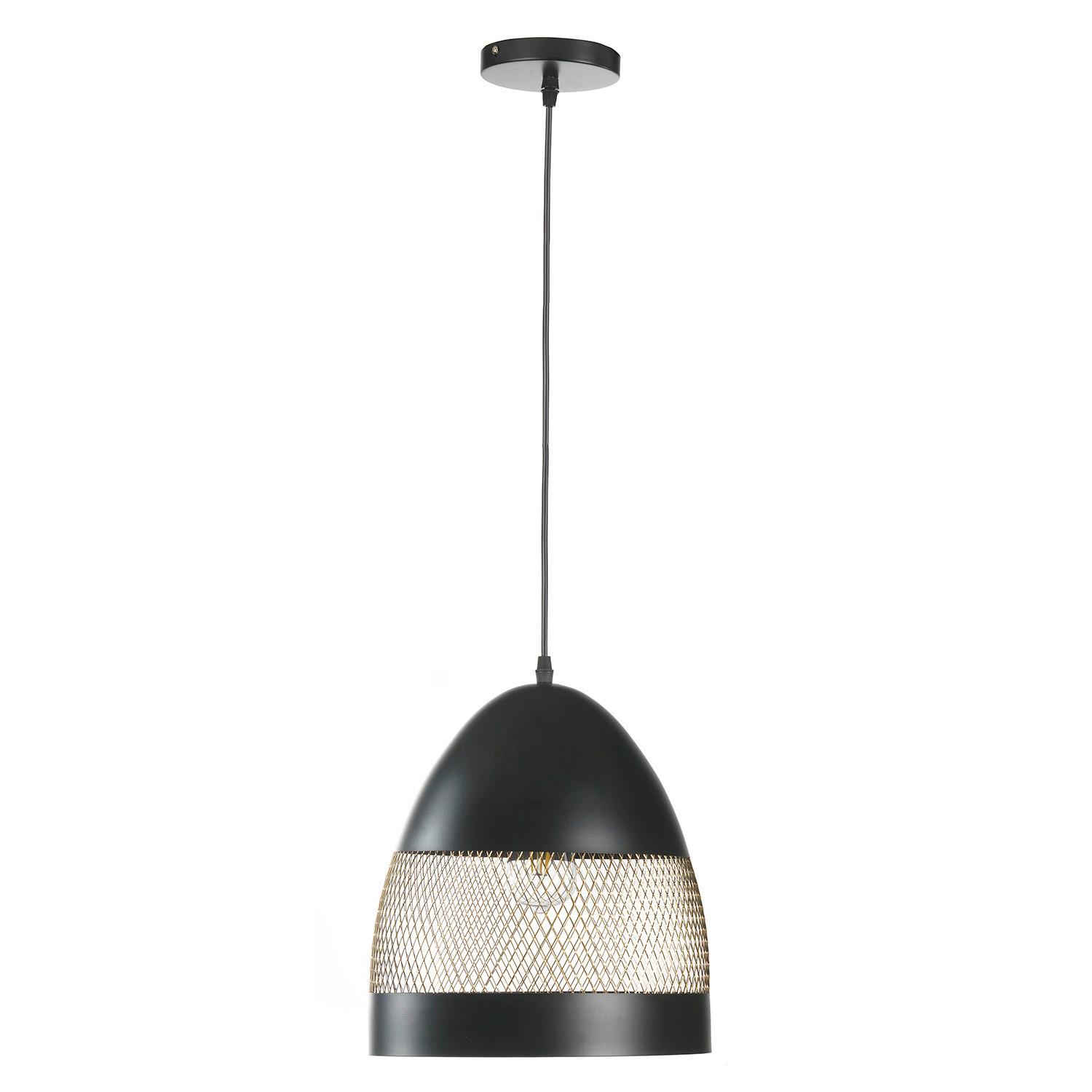 Hängeleuchte 4971/s - Schwarz/Bronzefarben, Design, Metall (30/120cm)