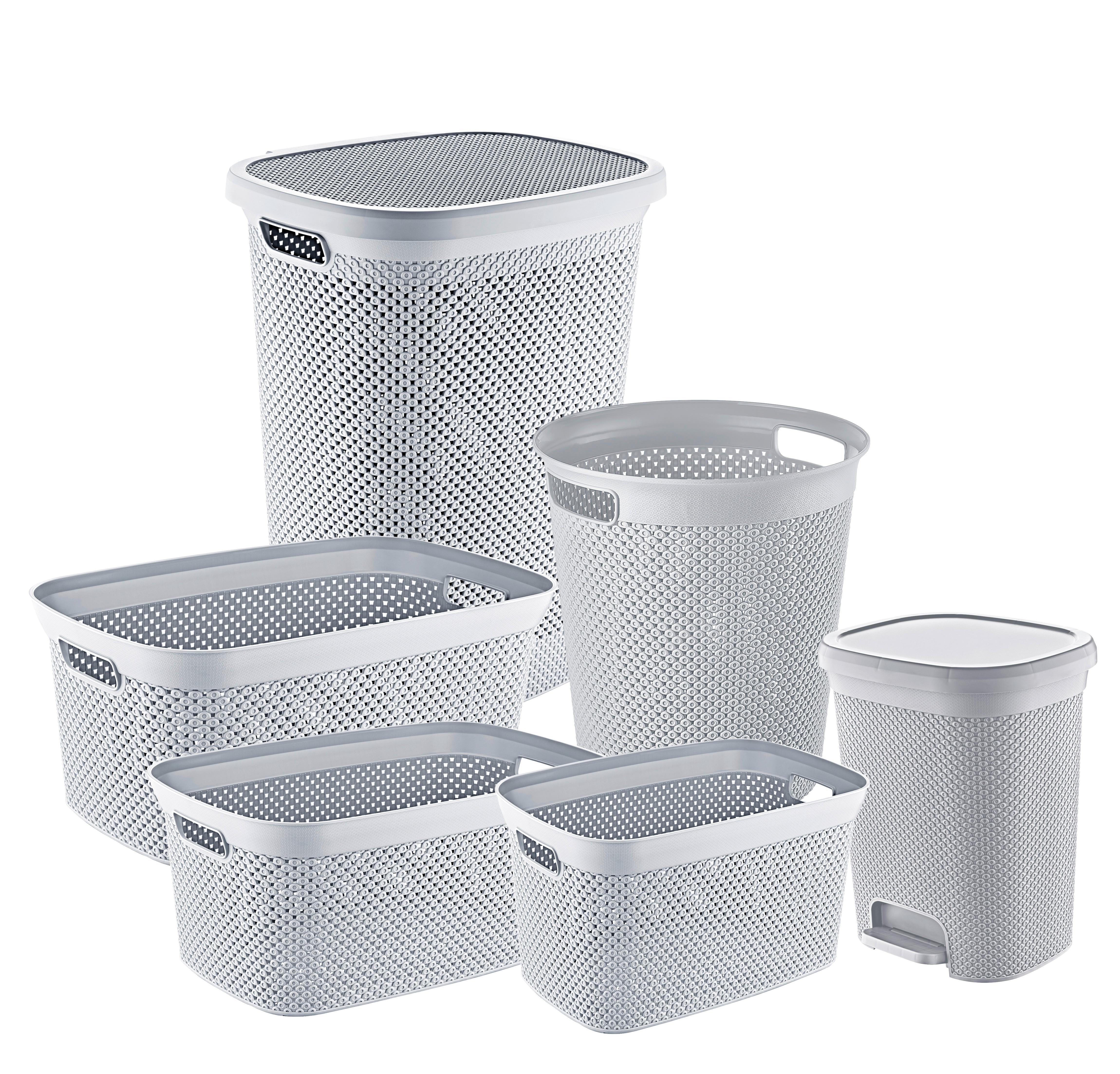 Wäschekorb Knalla - Grau, KONVENTIONELL, Kunststoff - Luca Bessoni