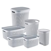 Ruháskosár Szett Knalla - szürke, Konventionell, műanyag - Luca Bessoni