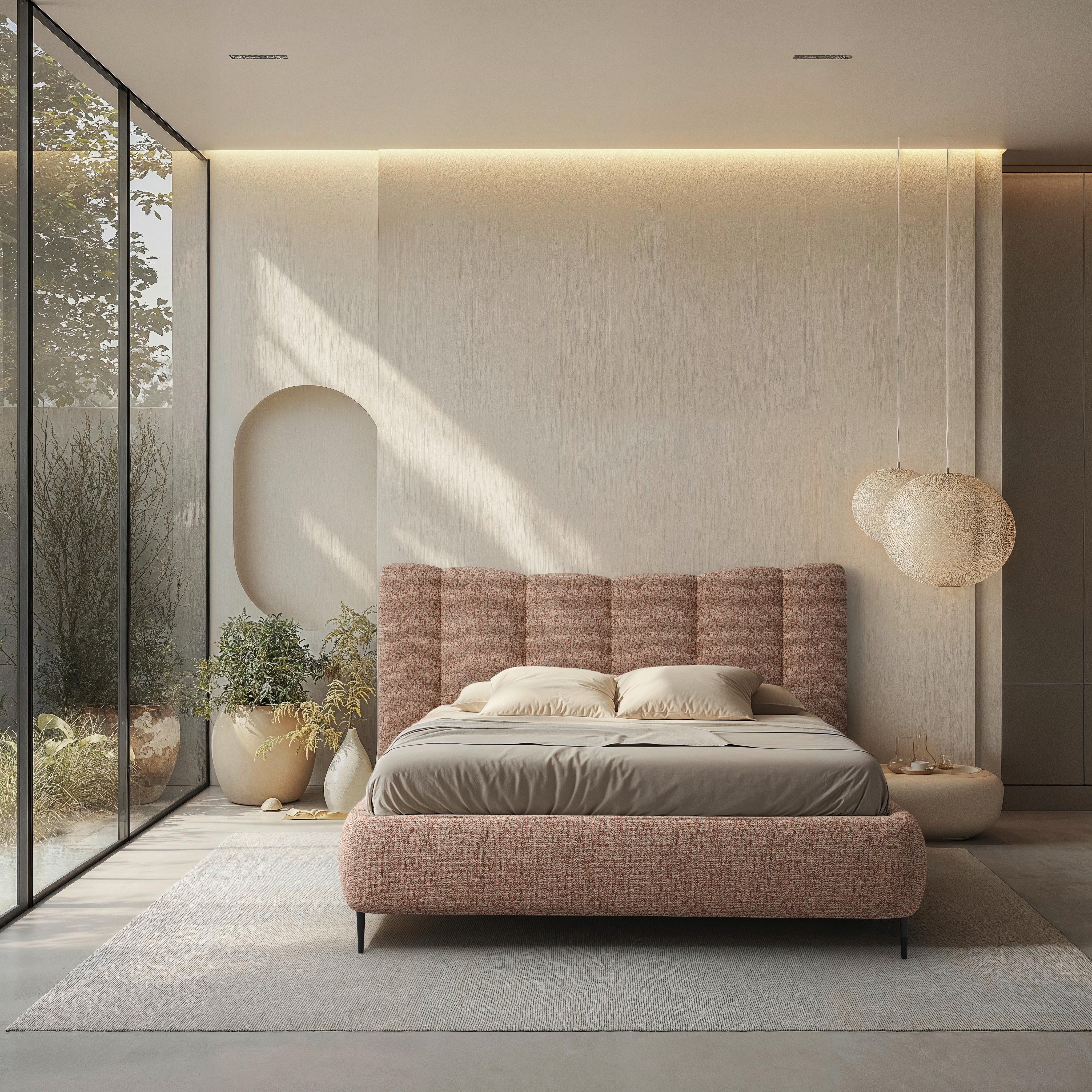 Polsterbett Nook 140x200 Cm Rosa - Rosa, MODERN, Holz/Holzwerkstoff (140/200cm) - MID.YOU