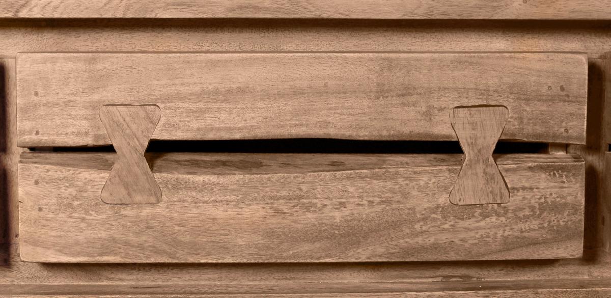 Lowboard Akazie/Schwarz B: 160cm - Schwarz/Naturfarben, Design, Holz/Metall (160/55/40cm) - MID.YOU