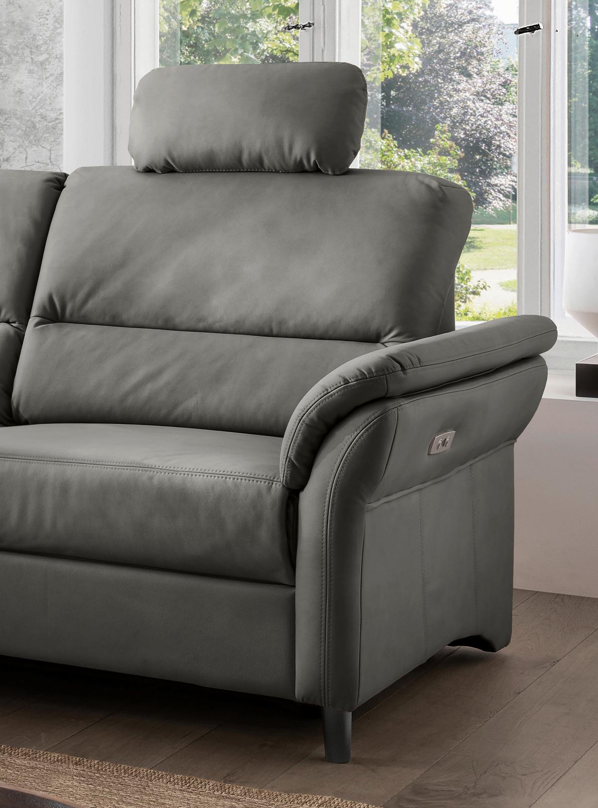 Ecksofa Cavoli, Grau S: 190x266 cm - Schwarz/Grau, MODERN, Textil (190/266cm) - Livetastic