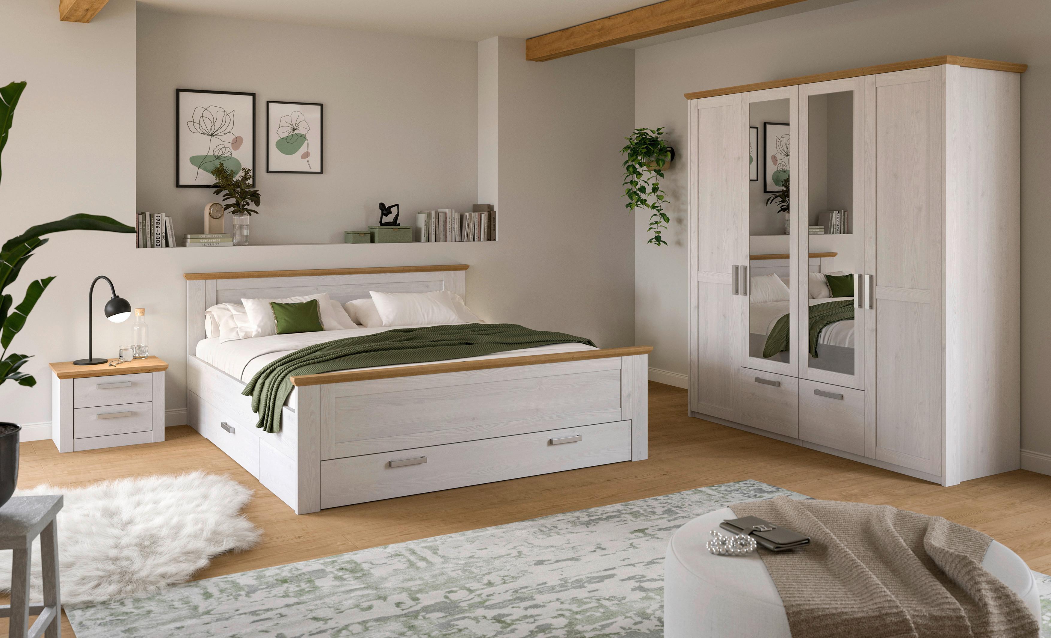 Schlafzimmer Verona Lärchefarben/Eiche D. 3-Teilig - Lärchefarben/Eiche Artisan, ROMANTIK / LANDHAUS, Holzwerkstoff - Livetastic