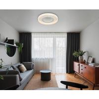 LED-Deckenleuchte 48557-48w Alsuna - Klar/Weiß, KONVENTIONELL, Kunststoff/Metall (48/7cm) - Globo