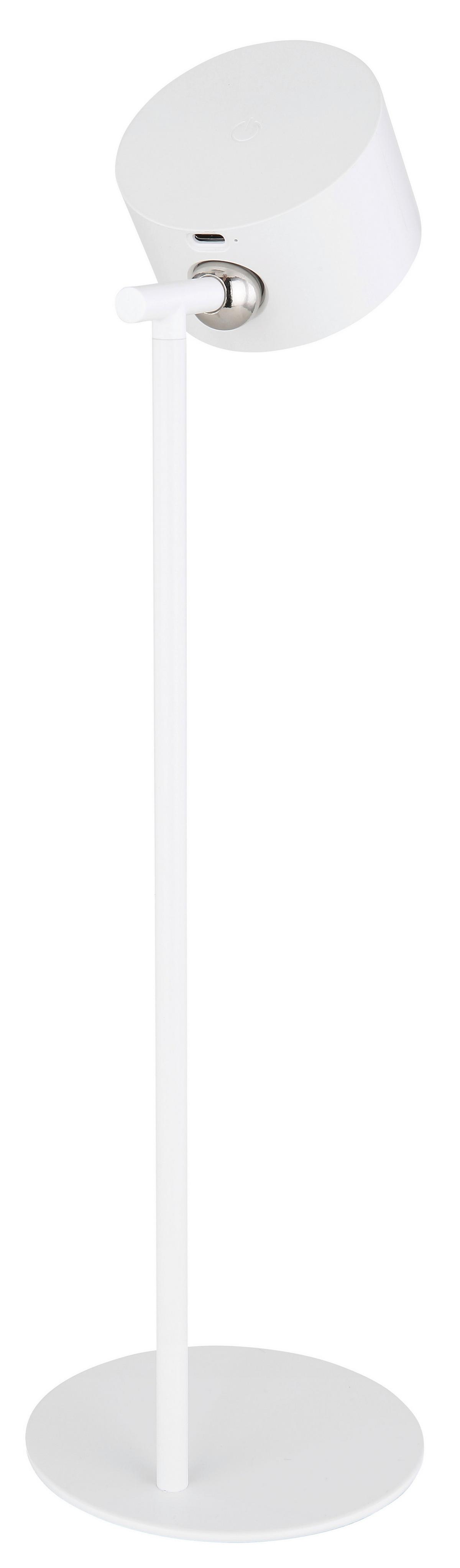 Akku-tischleuchte 58436w - Weiß, KONVENTIONELL, Kunststoff/Metall (13/12/35cm) - Globo