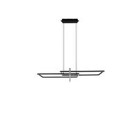 Led-hängeleuchte Salinas H: 150 Cm 1-Flammig Dimmbar - Schwarz, Design, Metall (110/40/150cm) - Trio Leuchten