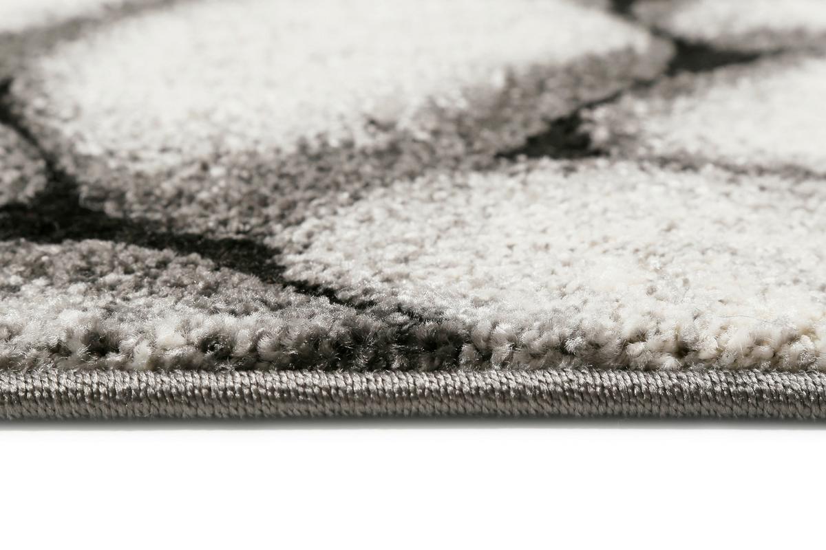 Webteppich Stony Island Grau 133x200 Cm - Silberfarben/Schwarz, Design, Textil (133/200cm) - WECON HOME