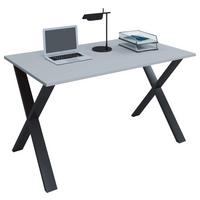 Schreibtisch B 80cm H 76cm Lona, Weiß - Schwarz/Grau, MODERN, Holzwerkstoff/Metall (140/80/76cm) - MID.YOU