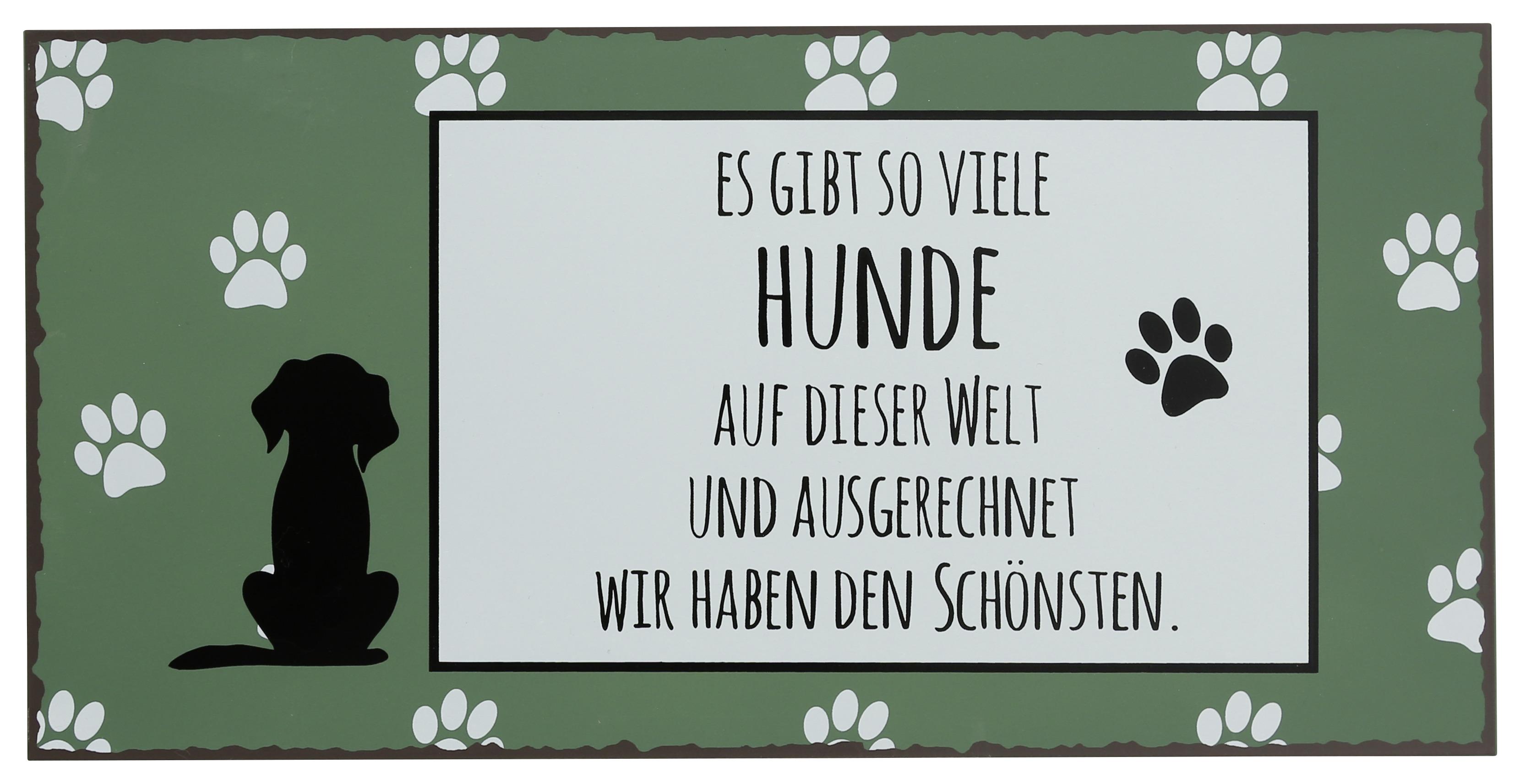 Dekoschild Hunde Versch. Motive/Sprüche 40x20cm - Multicolor, Basics, Metall (40/20cm)