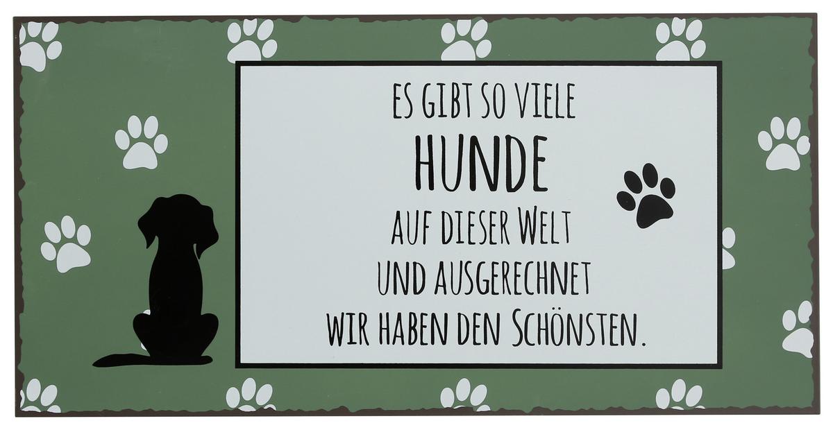 Dekoschild Hunde Versch. Motive/sprüche 40x20cm - Multicolor, Basics, Metall (40/20cm)