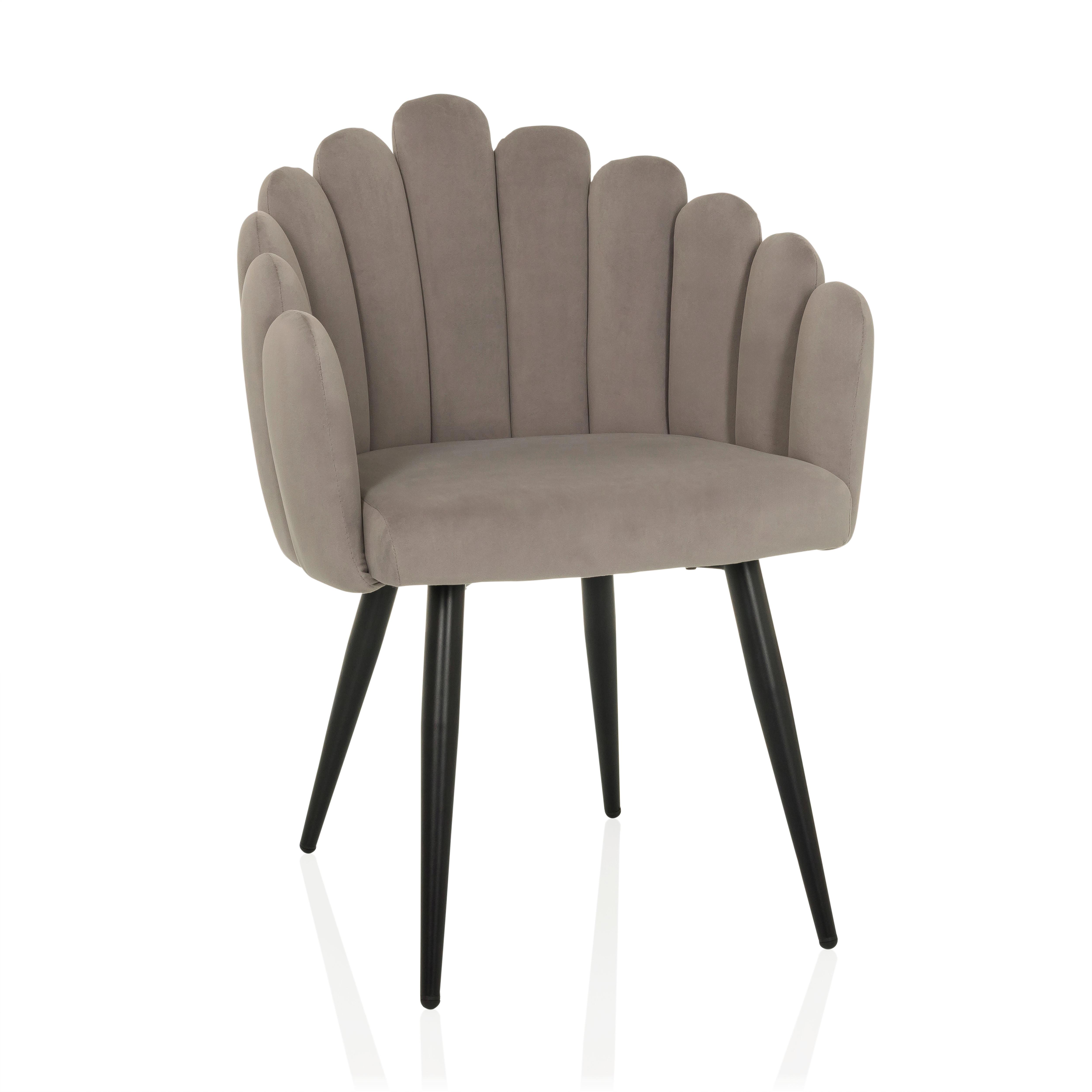 Armlehnstuhl Scallore Grau B: 63 cm - Grau, MODERN, Textil/Metall (63/84/56cm) - MID.YOU