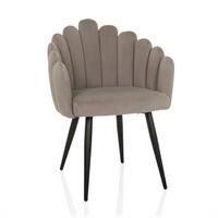 Armlehnstuhl Scallore Grau B: 63 cm - Grau, MODERN, Textil/Metall (63/84/56cm) - MID.YOU
