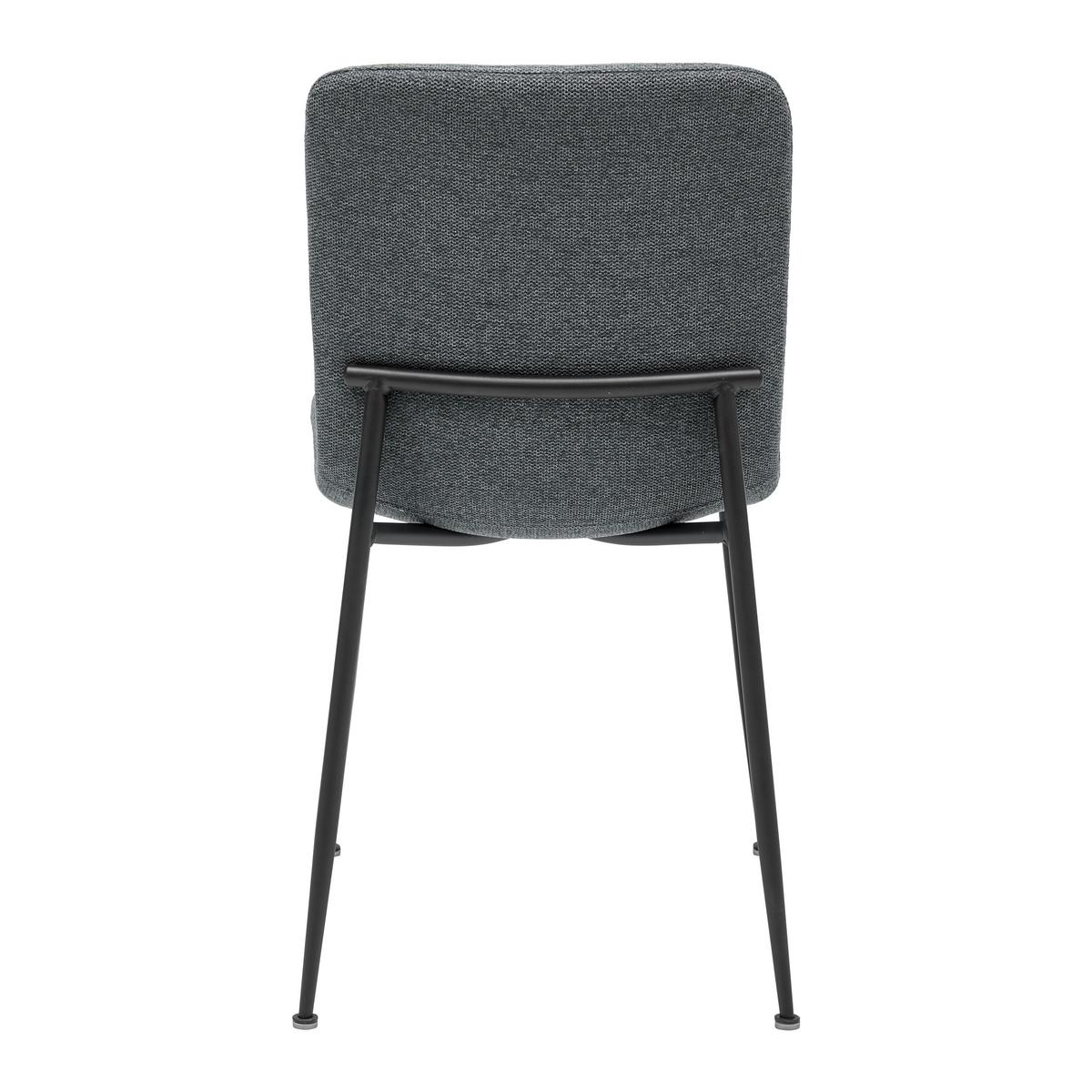 Jídelní židle NELE šedá - šedá/černá, Moderní, kov/dřevo (43/83/56cm) - P & B