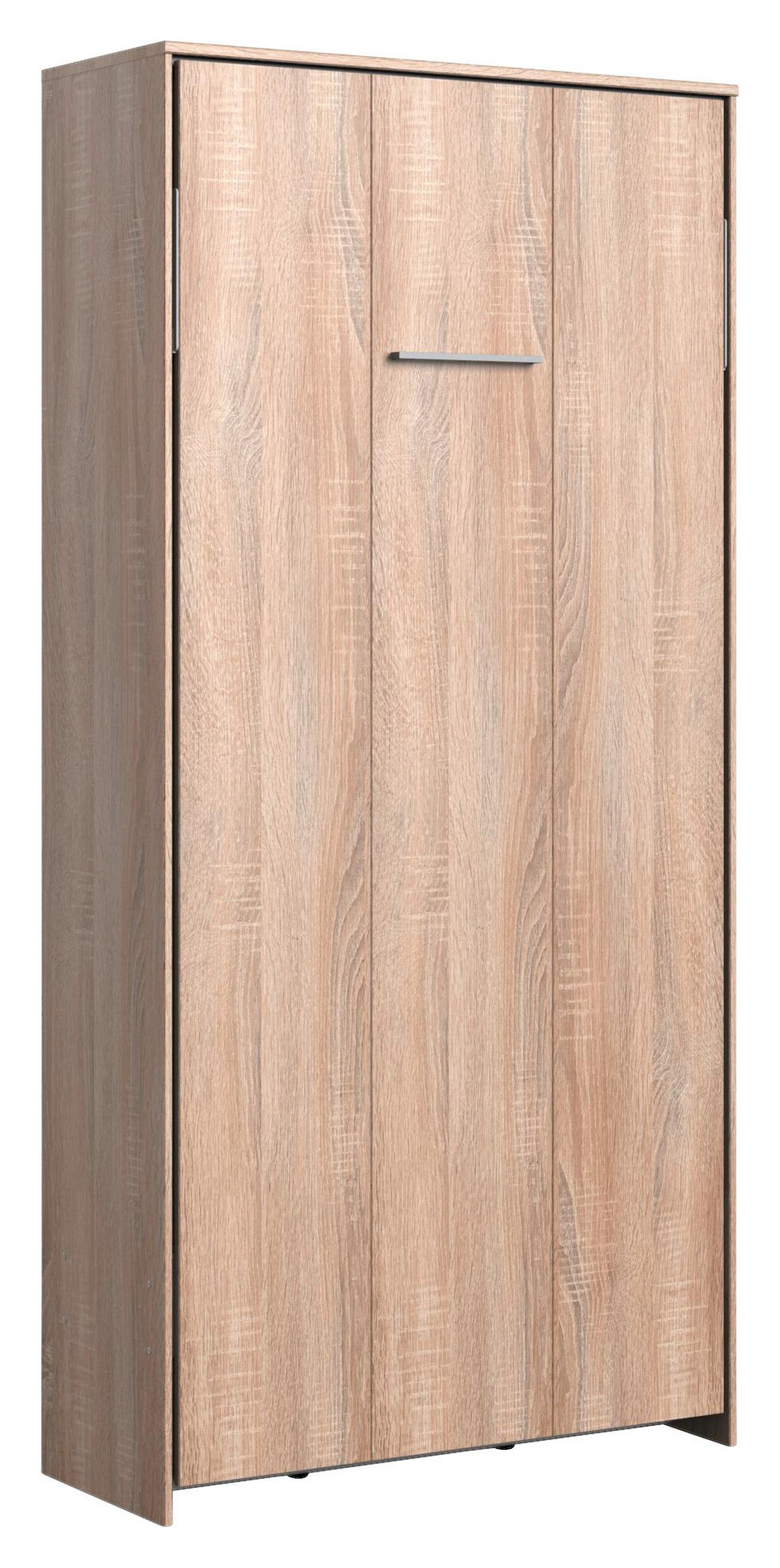 Schrankbett mit Lattenrost 90x200 Juist, Eiche Dekor - Eichefarben, KONVENTIONELL, Holz/Holzwerkstoff (90/200cm) - MID.YOU