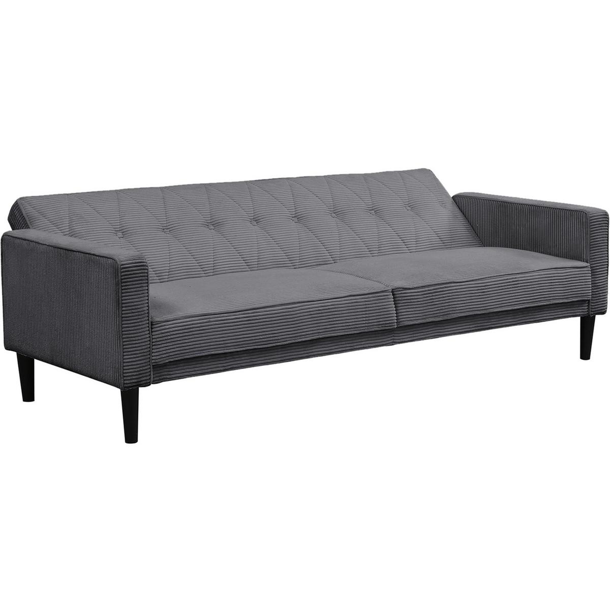Schlafsofa Aarhus Grau, mit Schlaffunktion - Braun/Grau, Basics, Textil (213/81/86cm) - Livetastic