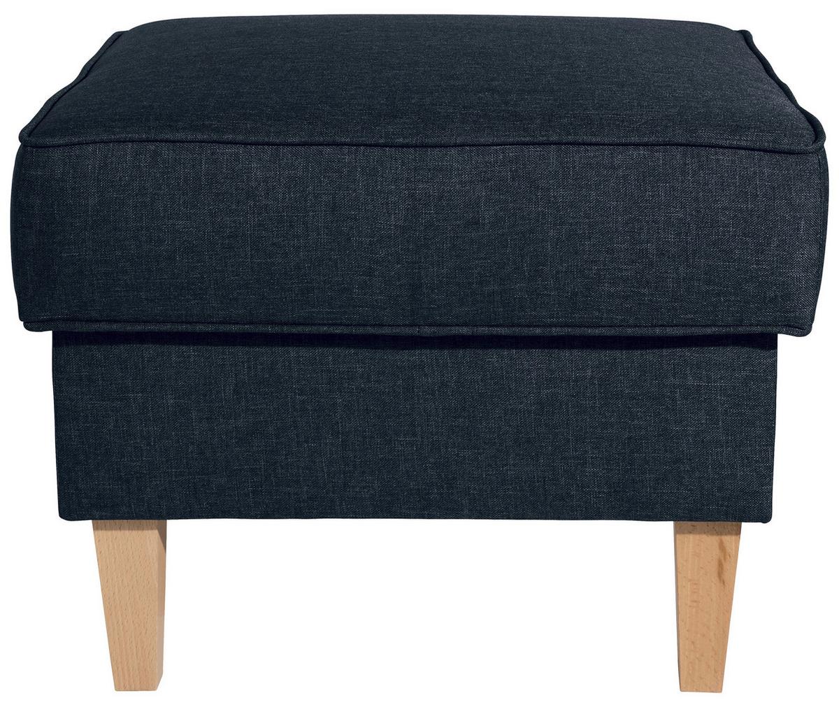 Hocker Lorris - Buchefarben/Dunkelblau, Design, Textil (53/45/53cm) - Max Winzer