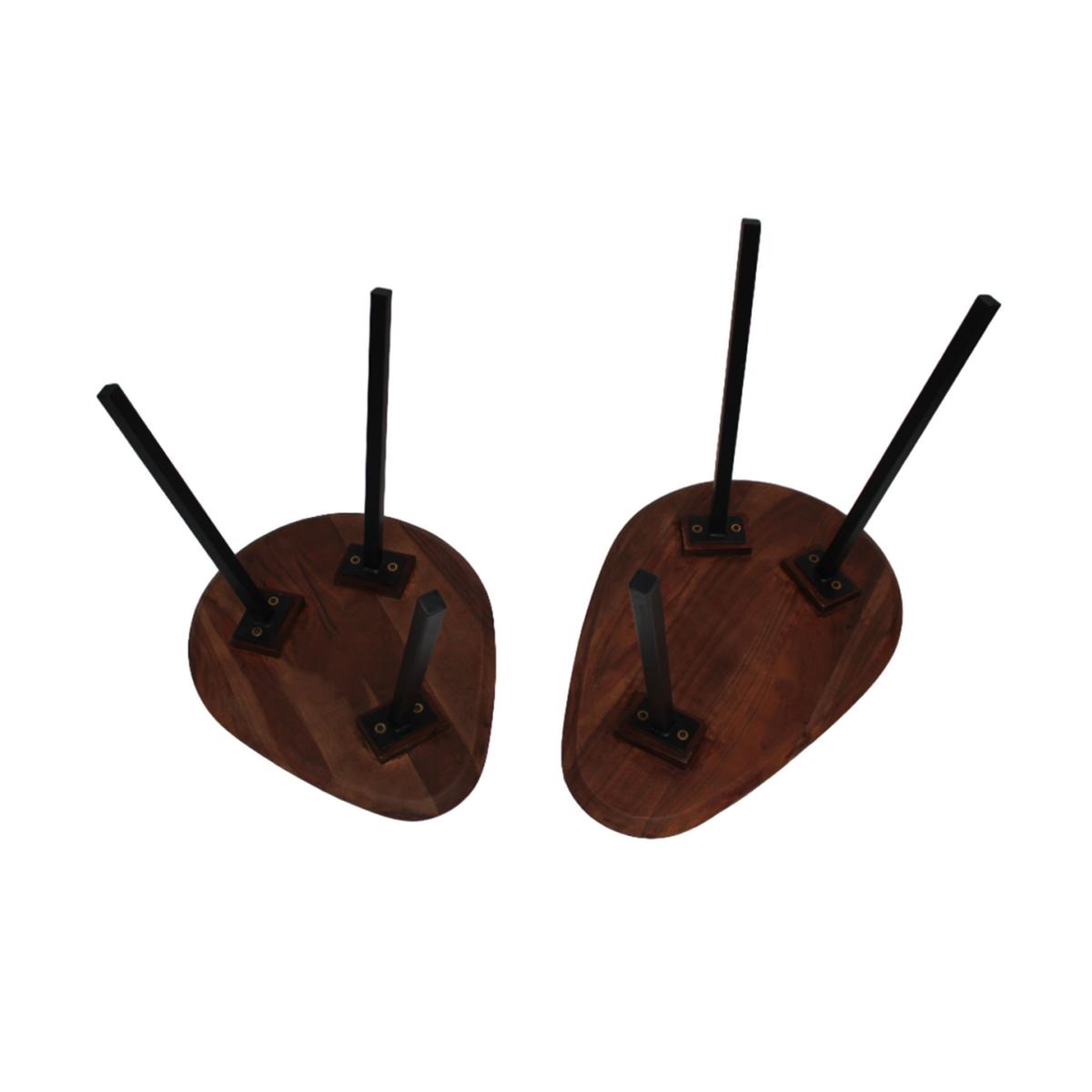 Couchtisch Zaandam Braun/walnussfarben, 60 Cm - Walnussfarben/Schwarz, MODERN, Holz/Metall (60/44/40cm) - MID.YOU