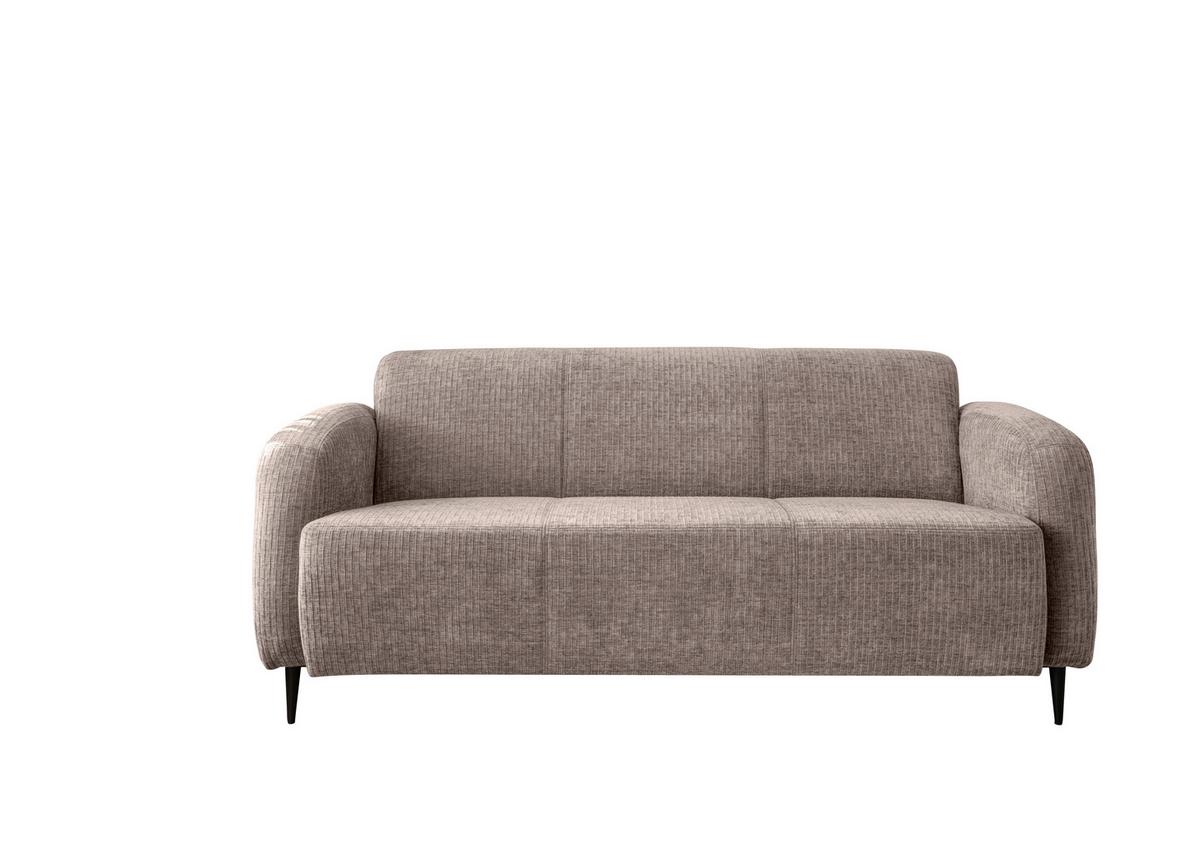 3-Sitzer-Sofa Marone Beige B: 180cm - Beige/Schwarz, MODERN, Textil (180/76/90cm) - Livetastic