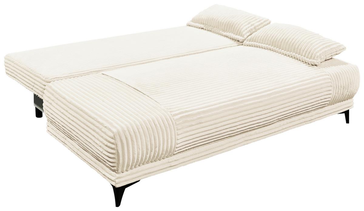 Schlafsofa Sally Weiß B: 211 cm - Schwarz/Weiß, KONVENTIONELL, Textil (211/96/105cm) - MID.YOU
