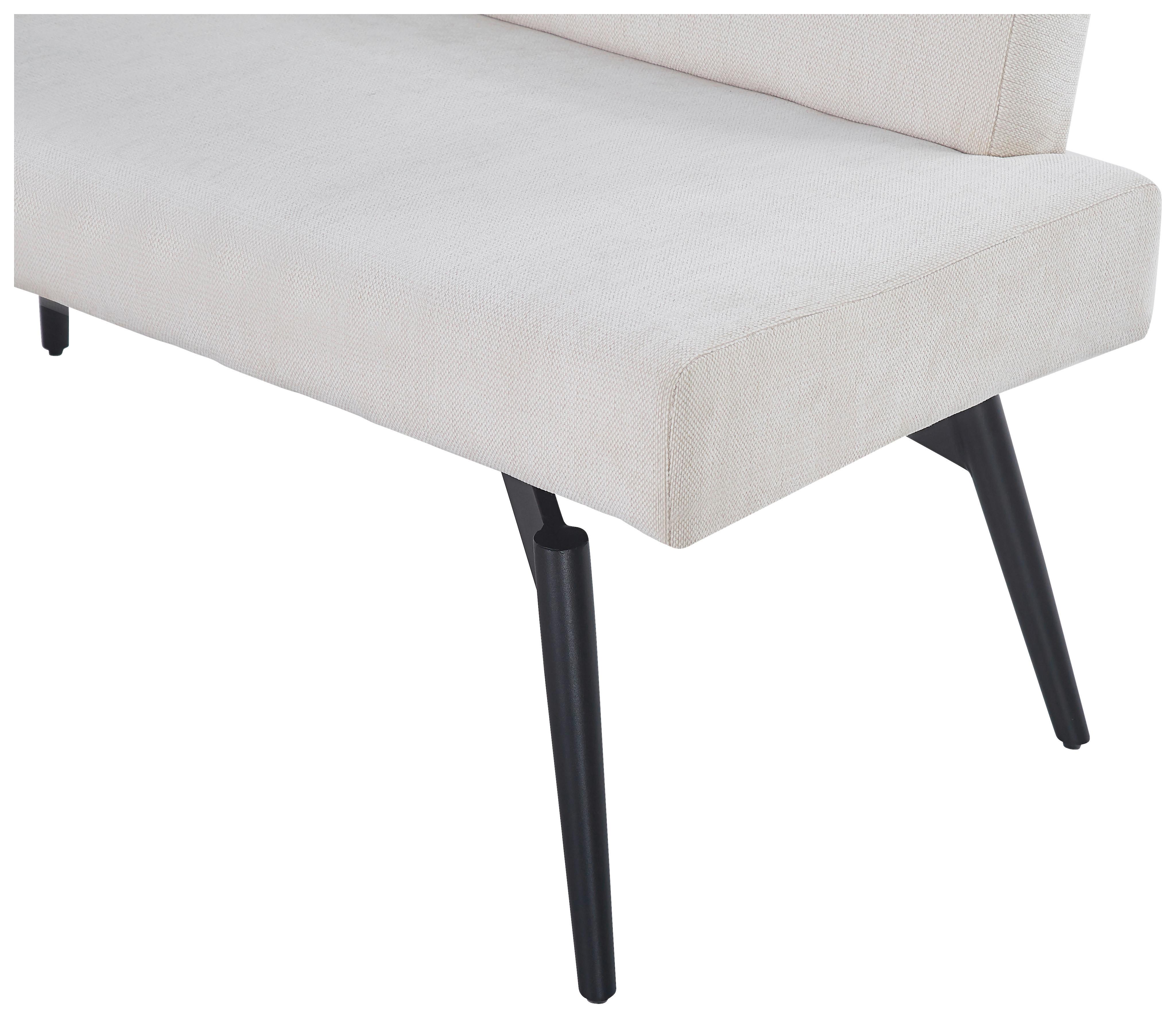 Eckbank Tinos Beige, S: 150x190 cm - Beige/Schwarz, KONVENTIONELL, Textil/Metall (150/190cm) - MID.YOU
