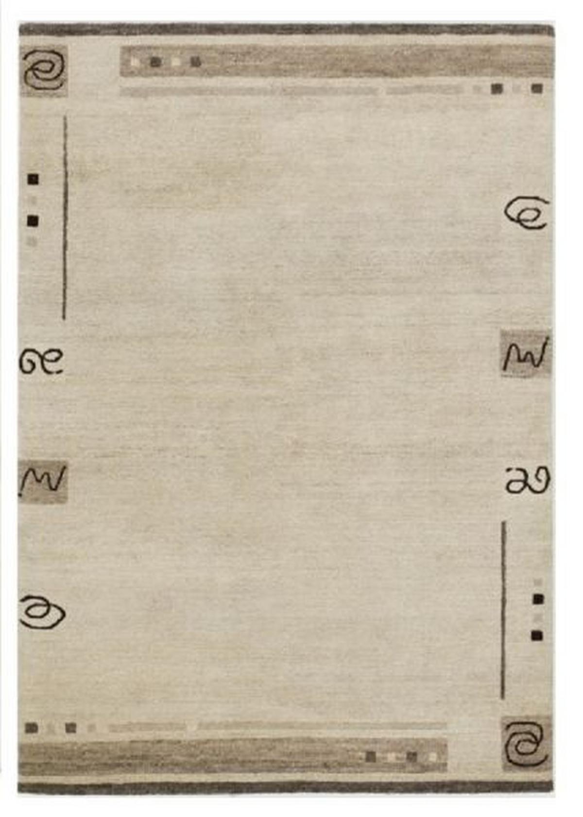 Orientteppich Schlammfarben Hanf Kabru Border 120x180 cm - Schlammfarben, Basics, Textil (120/180cm) - Cazaris