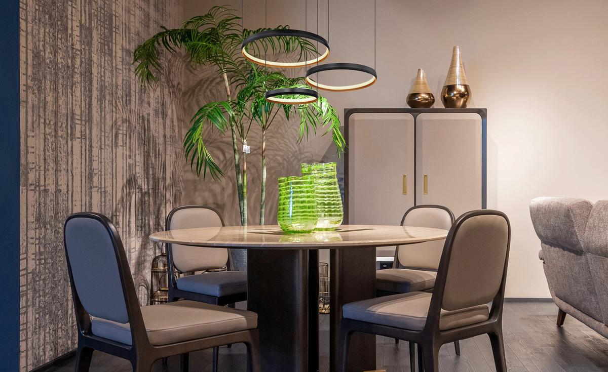 ZÁVĚSNÉ LED SVÍTIDLO HALLI - černá/opál, Design, kov/plast (76,7/50,3/150cm) - Globo