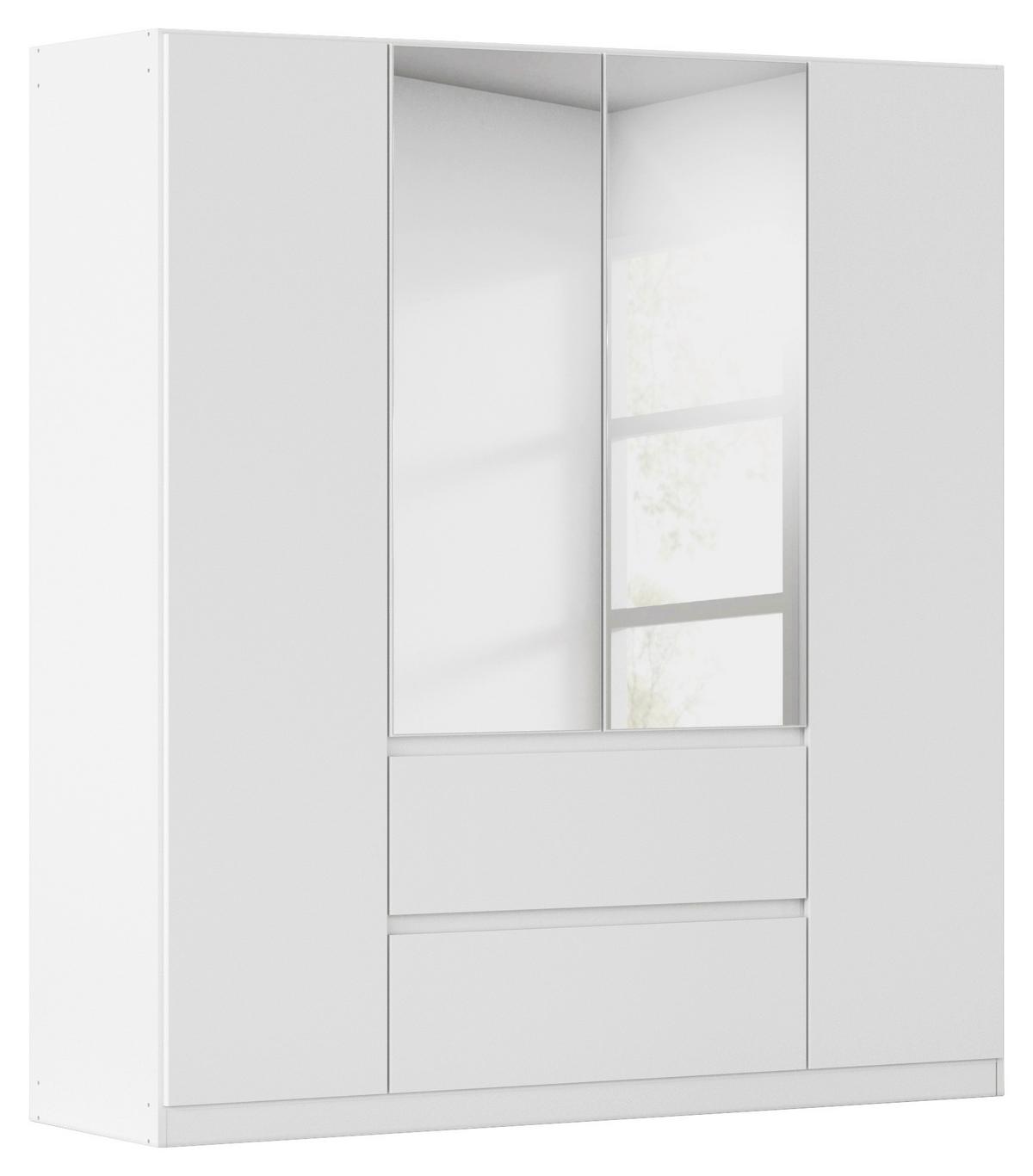 Nidda B: 181 cm Weiß Nidda - Silberfarben/Weiß, Basics, Holzwerkstoff (181/197/54cm) - Rauch Möbel