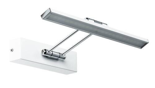 Bilderleuchte 99891 Weiß/Chromfarben, Warmweiß - Chromfarben/Weiß, Basics, Metall (29/4,6/4,6cm) - Paulmann