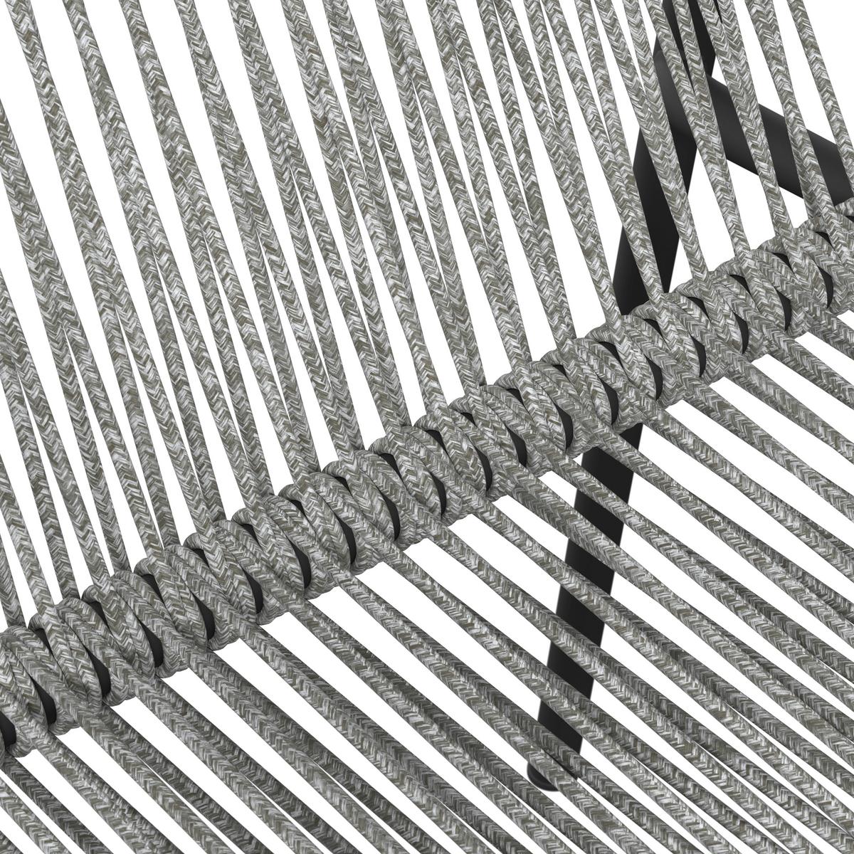 SADA ZÁHRADNÝCH KRESIEL NARDO - čierna/svetlosivá, Modern, kov/textil (55/82/58cm) - Bessagi Garden