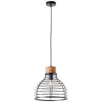 Pendelleuchte 99559/76 Avia - Schwarz, Natur, Holz/Metall (35/135cm) - Brilliant
