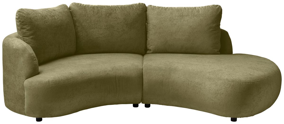 Ecksofa Doppo, Grün S: 139x250 cm - Schwarz/Grün, MODERN, Textil (139/250cm) - Livetastic