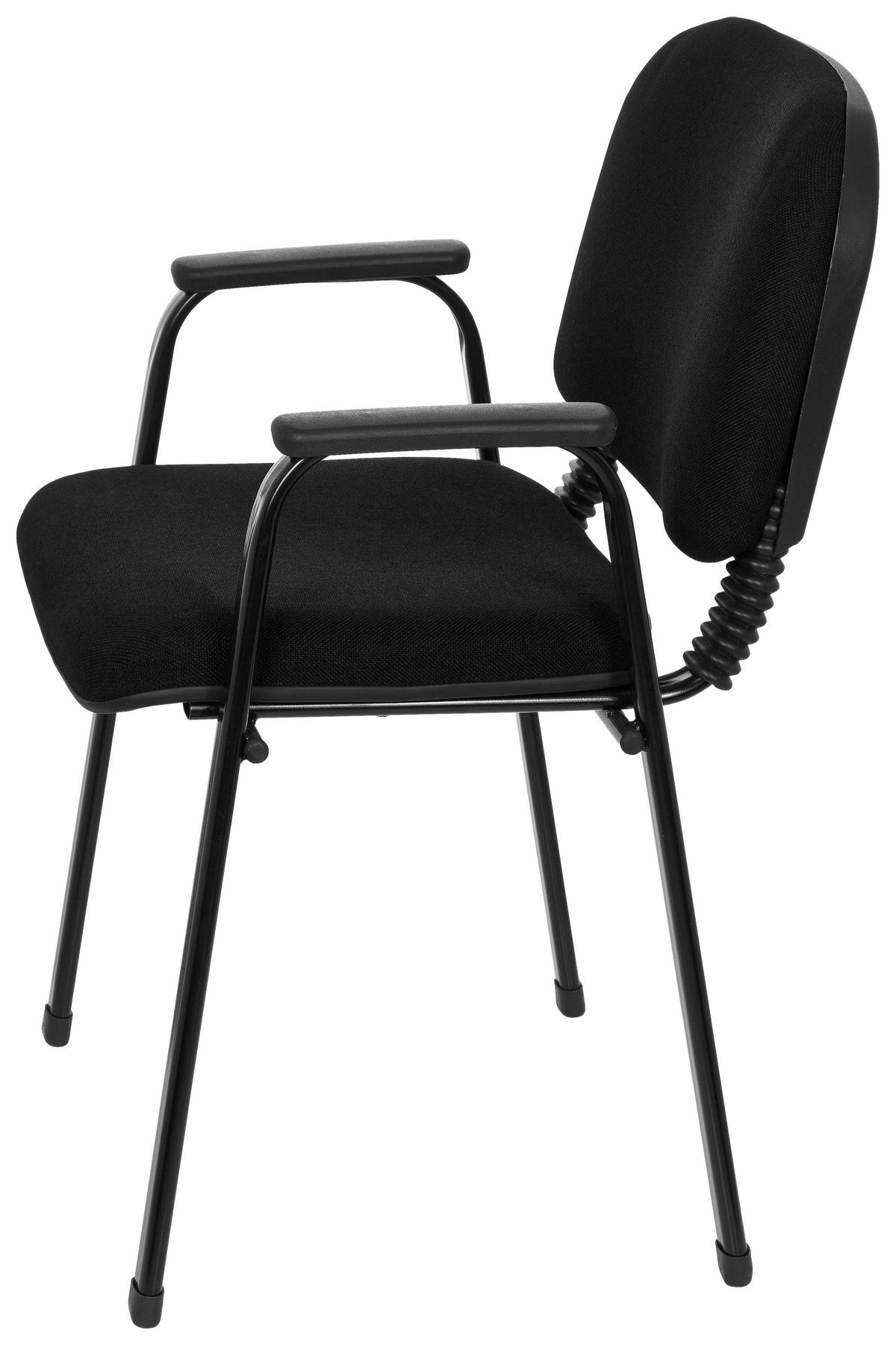 Besucherstuhl Xt 650 Schwarz Bis 120 Kg - Schwarz, Basics, Kunststoff/Textil (55/84/42cm) - MID.YOU