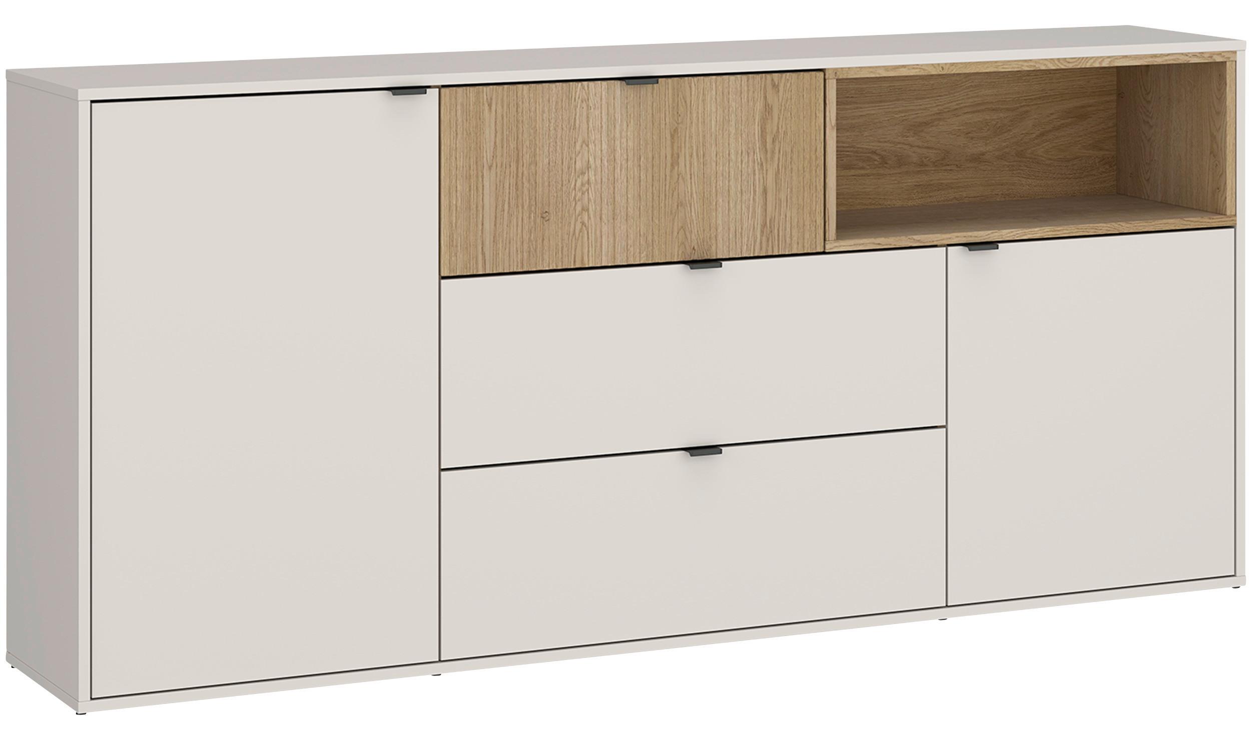 Kommode Samm Eichefarben; Beige B: 183,6 cm - Eichefarben/Beige, Trend, Holzwerkstoff (183,6/86,5/40cm)