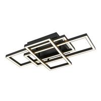 Led Mennyezeti Lámpa Savi - krómszínű/fekete, Modern, műanyag/fém (58/36/9,1cm) - Luca Bessoni