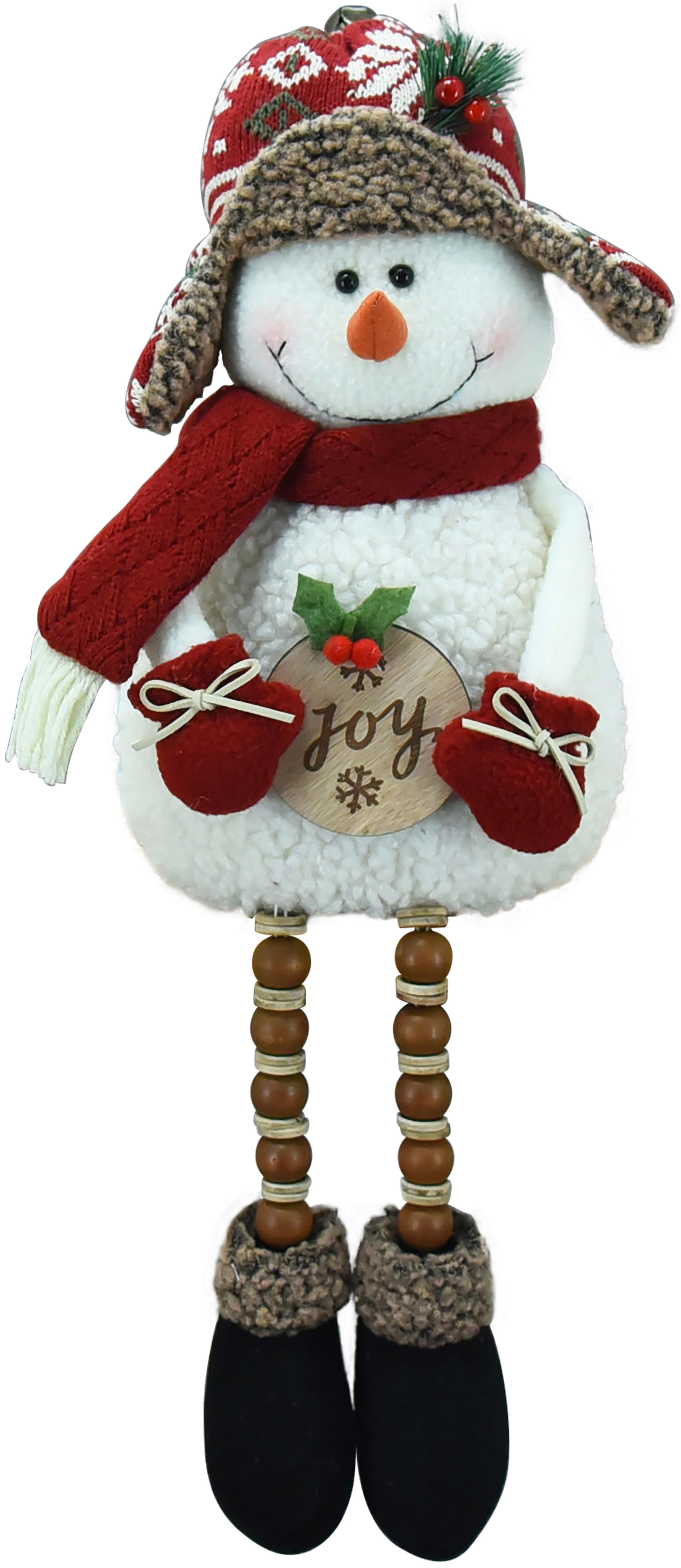 Schneemann Georg - Rot/Braun, KONVENTIONELL, Holz/Holzwerkstoff (18/16/51cm) - Luca Bessoni