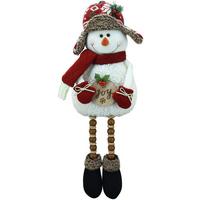 Schneemann Georg - Rot/Braun, KONVENTIONELL, Holz/Holzwerkstoff (18/16/51cm) - Luca Bessoni